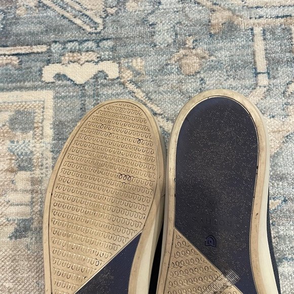 Rothy's Slip On Sneakers Night Stripe Womens US 10.5 Navy Sustainable Recycled - Picture 6 of 12